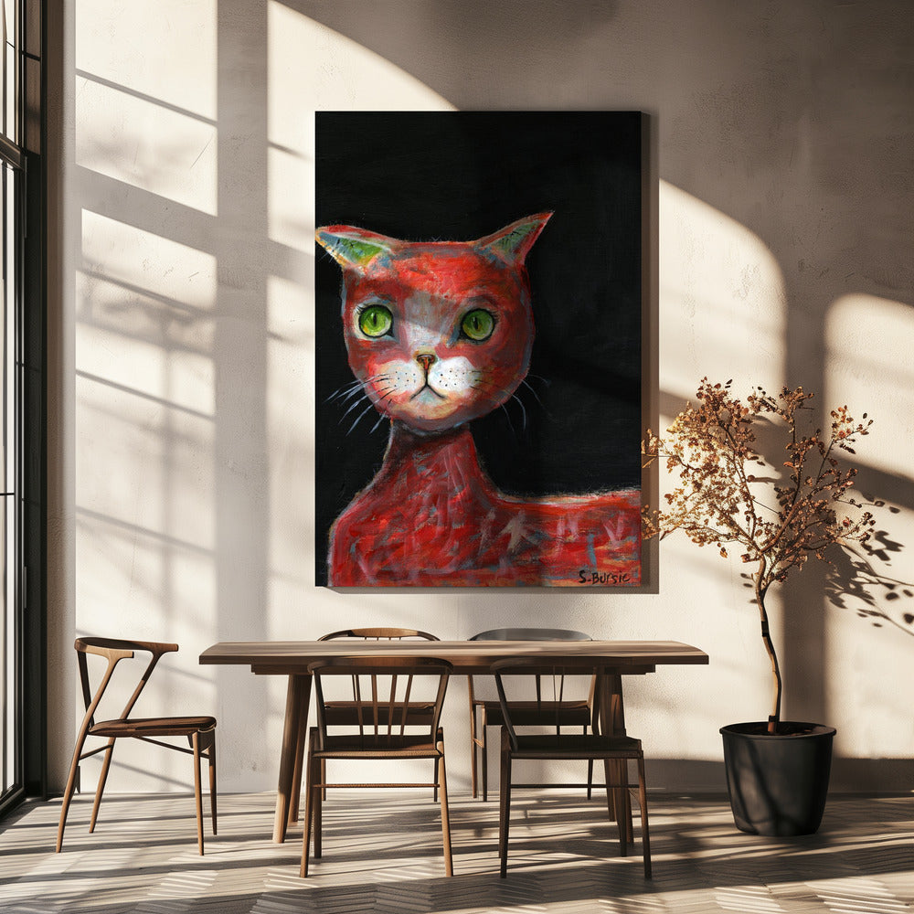 Rode kat | Canvas