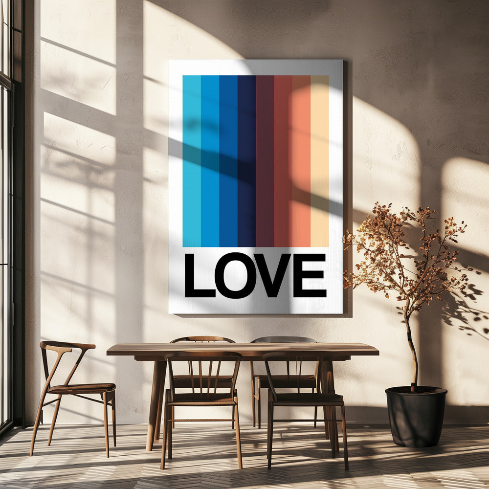 Spiegelstreep LIEFDE | Canvas