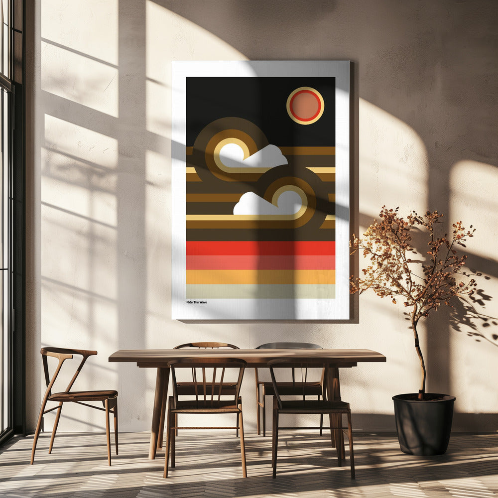 Ride The Wave Zonsondergang | Canvas