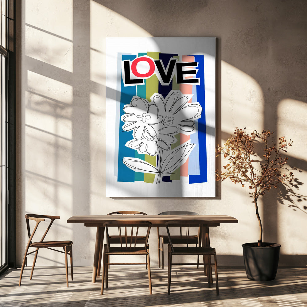 Krabbelbloem Blauw | Canvas