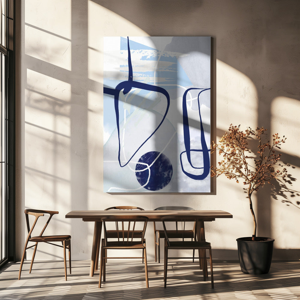 Lines of Blue-1 | Canvas
