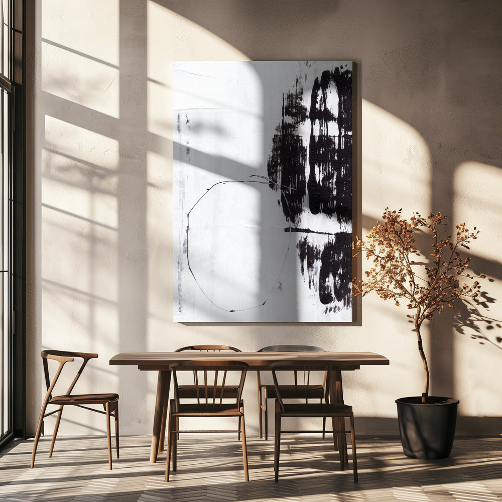 Bold Black Brushstrokes | Canvas