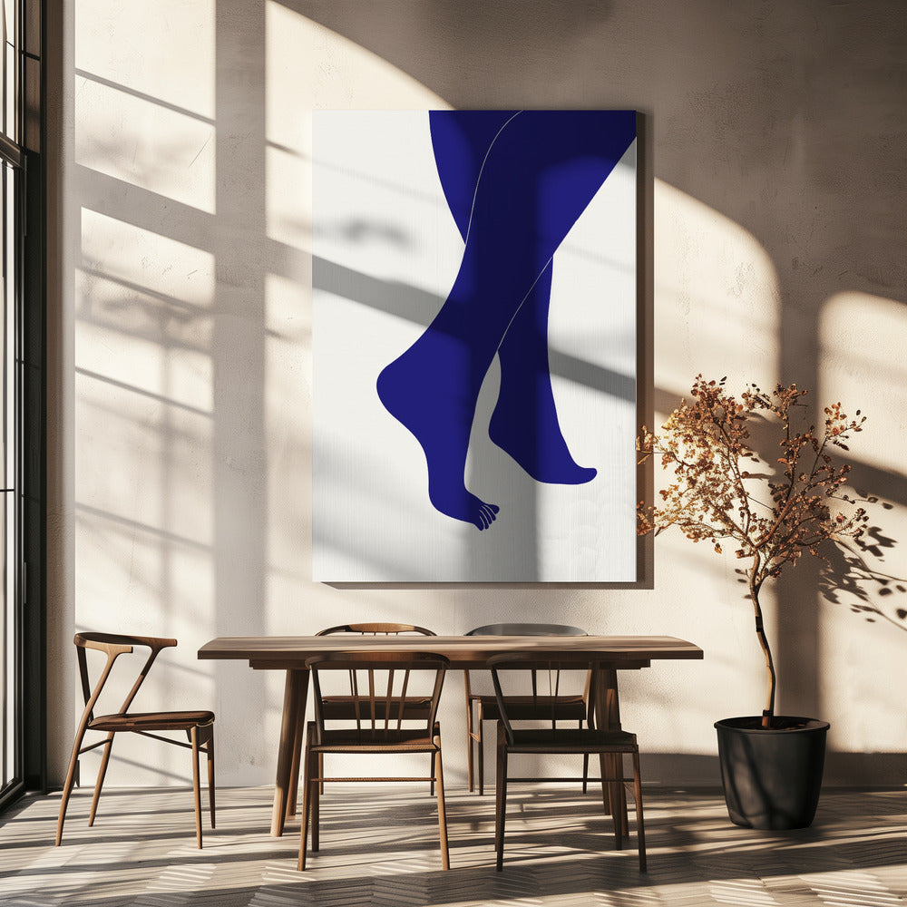 Tip Toe Blauw | Canvas
