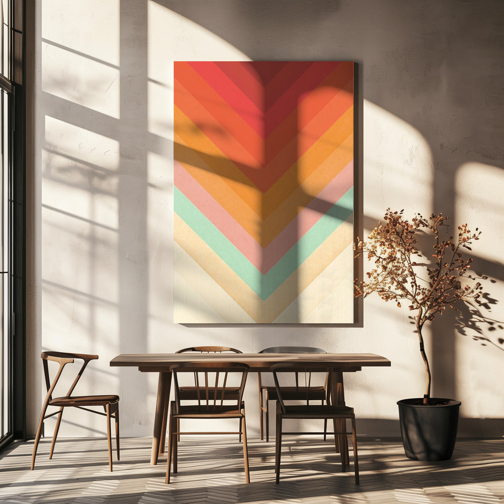 Regenboog Chevrons | Canvas