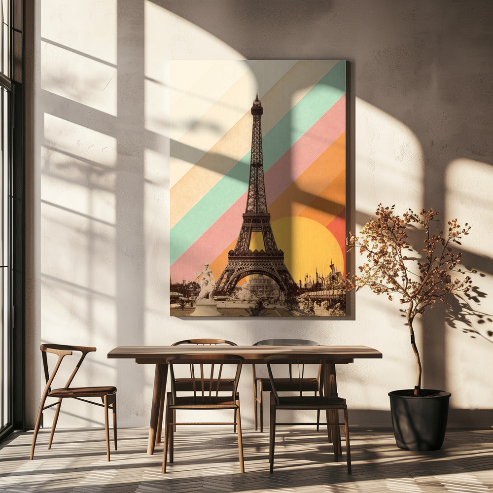 Eiffeltoren Regenboog | Canvas