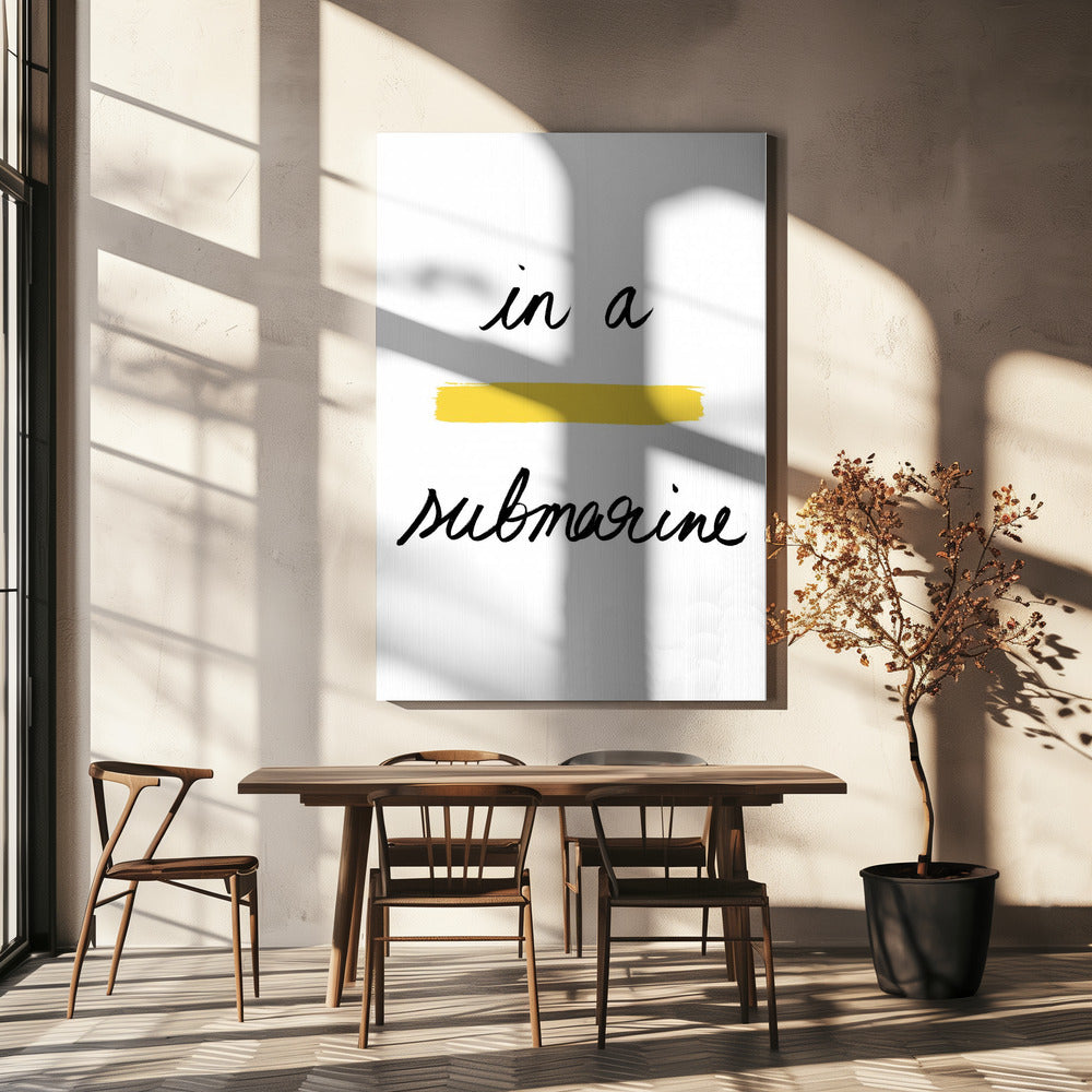 In een gele onderzeeër | Canvas
