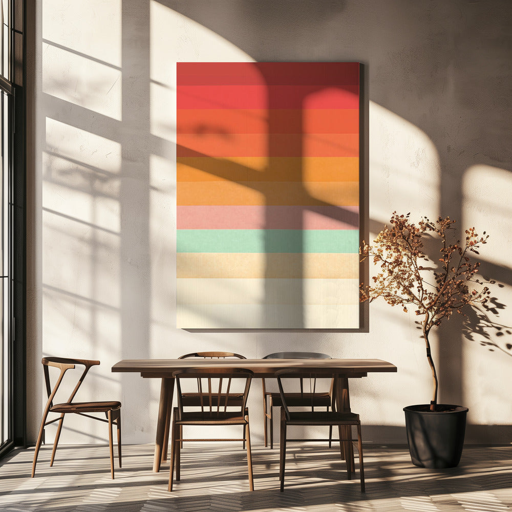 Regenboog Chevrons | Canvas