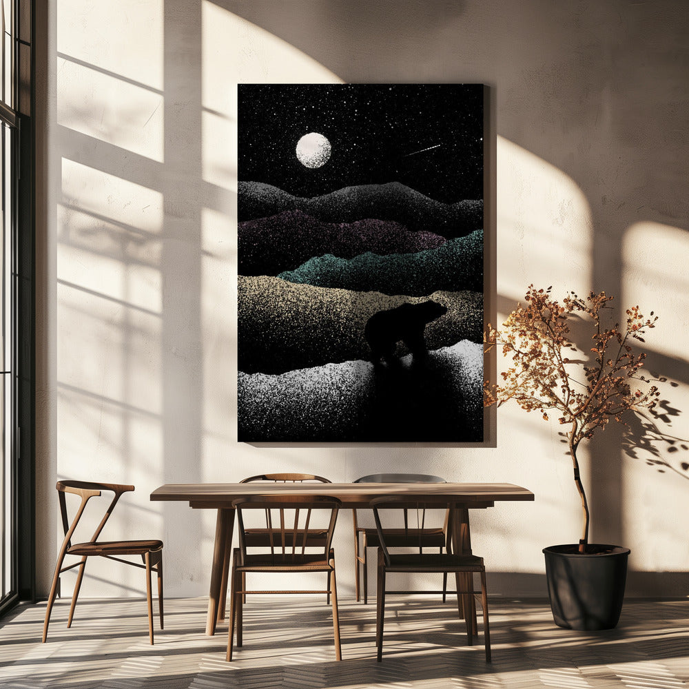 Zwervende Beer | Canvas