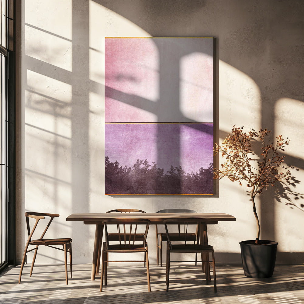 Roze en Geel 1 | Canvas