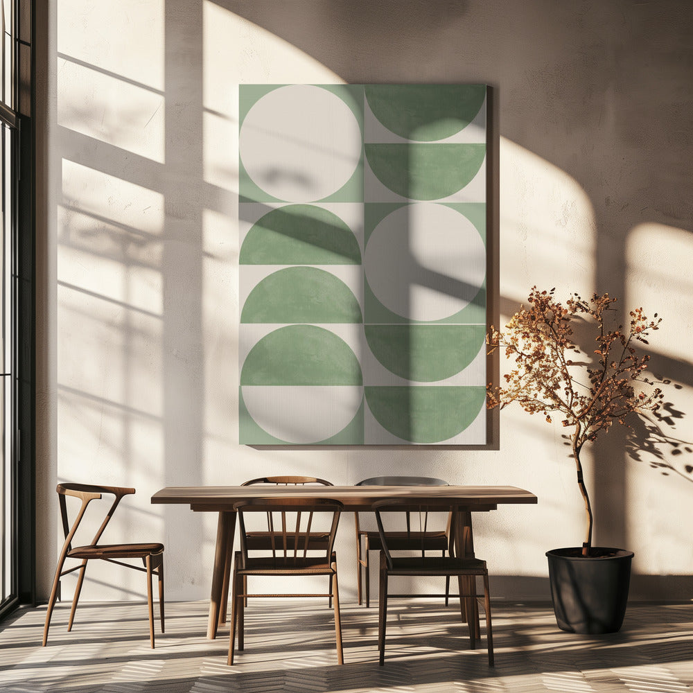 Geometrie in Groen | Canvas