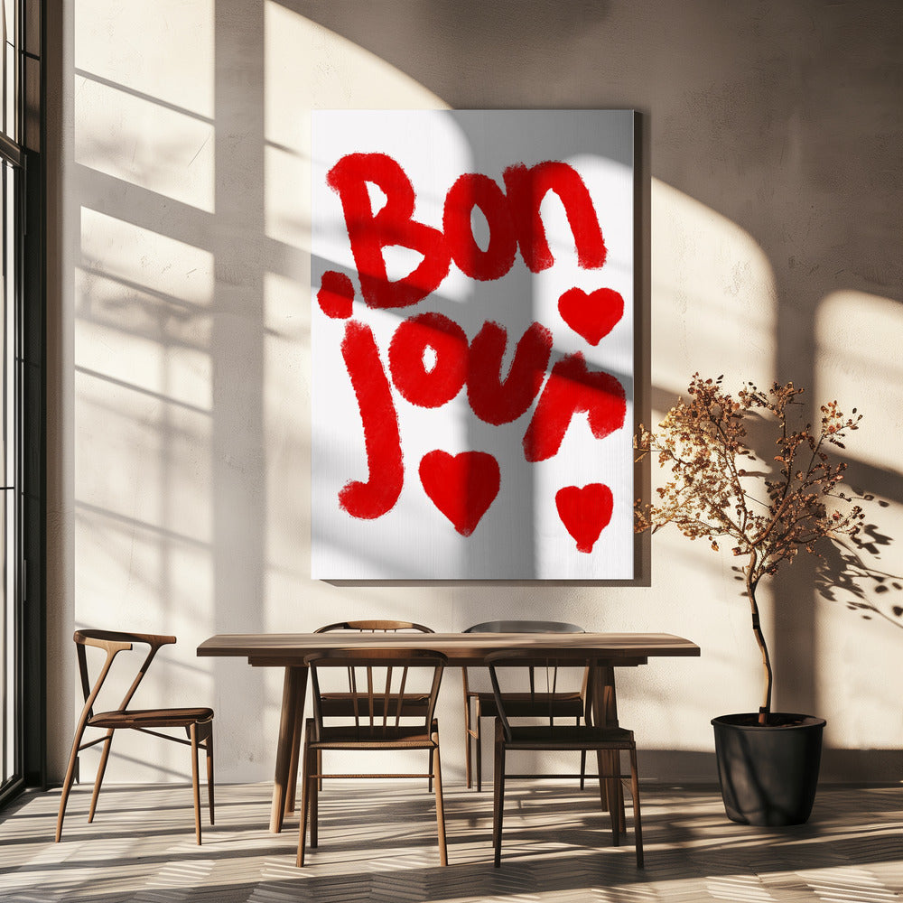 Bonjour Harten | Canvas