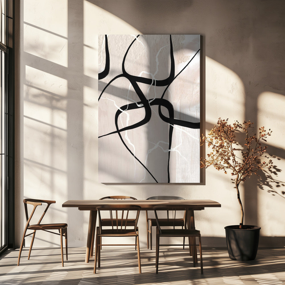 Witte Lijnen 2 | Canvas