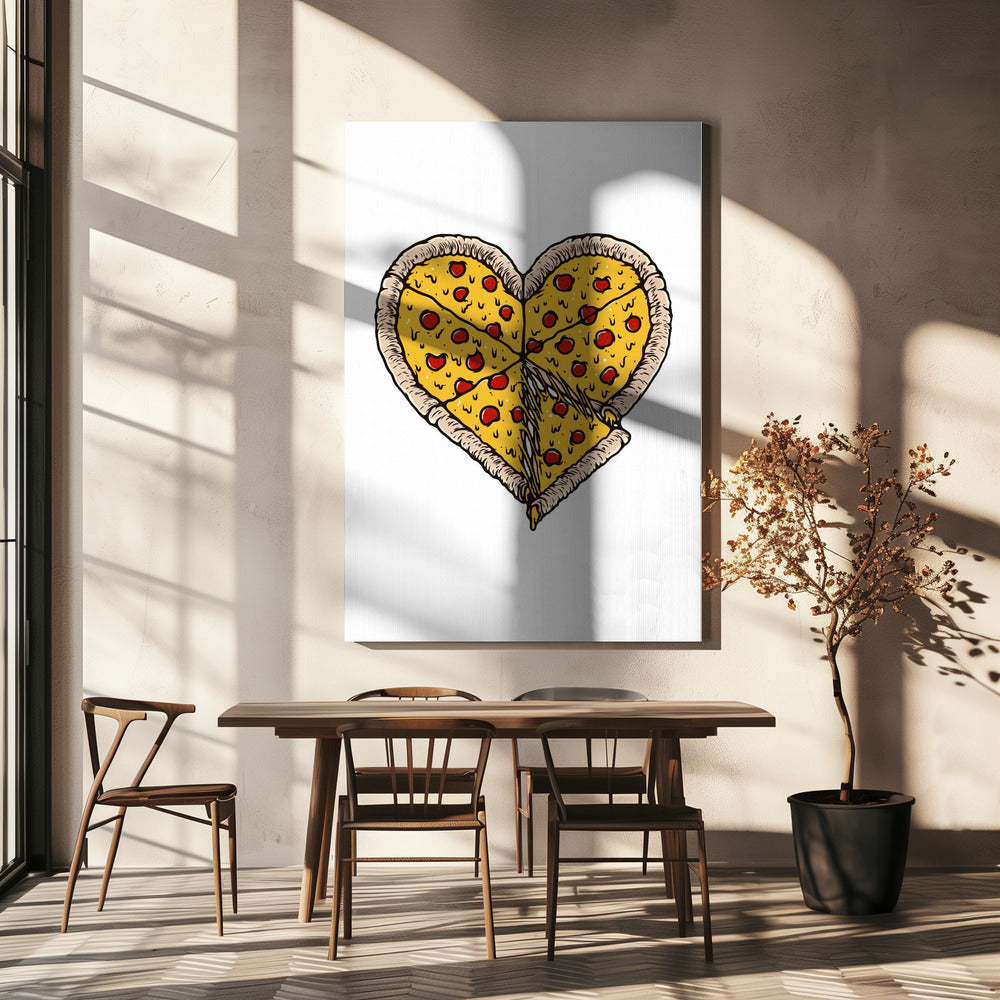Ik hou van pizza | Canvas
