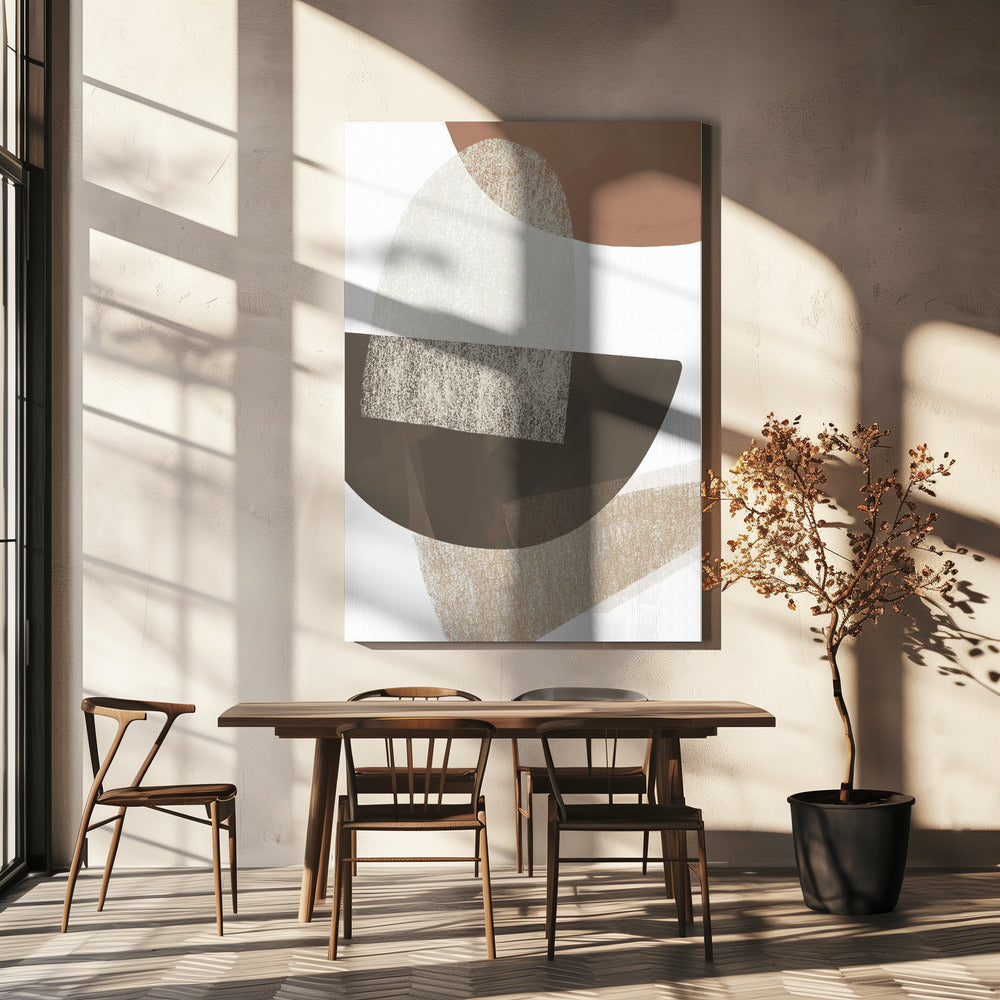 Aardse geometrische kunst | Canvas