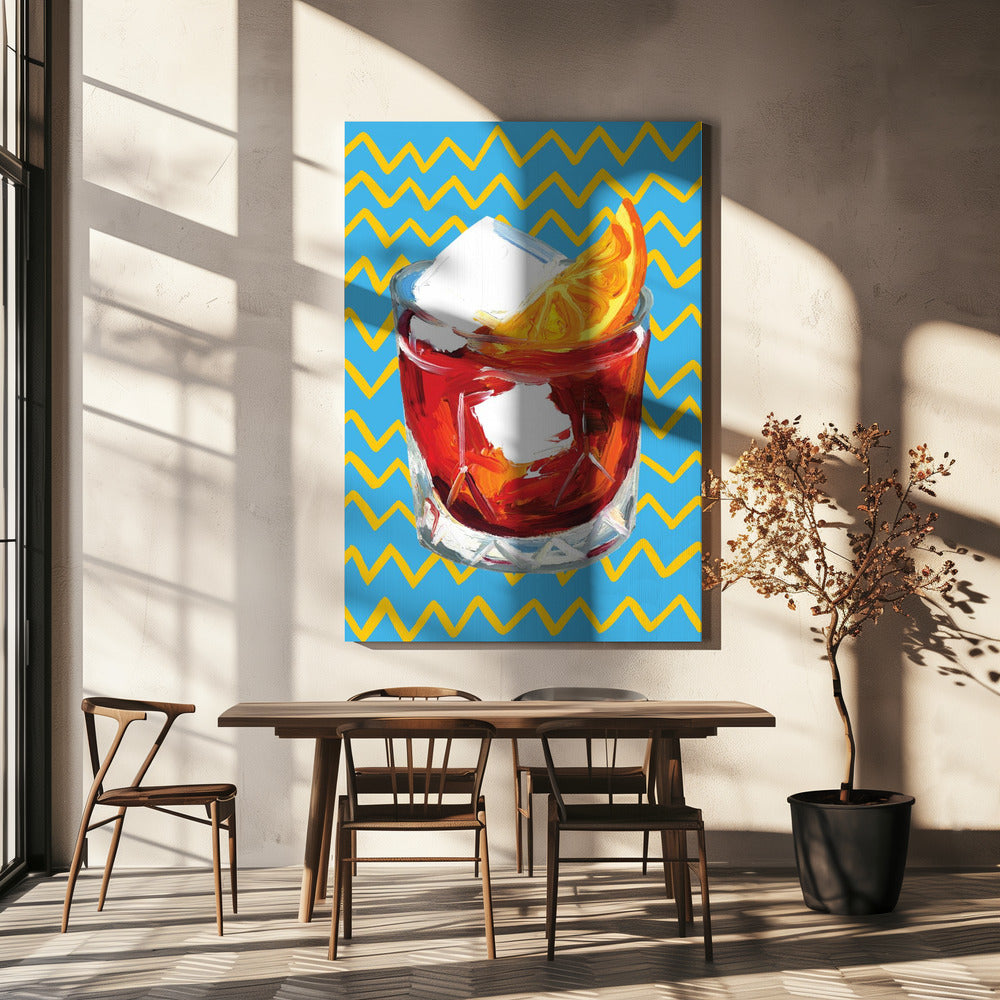 Negroni Blauw | Canvas