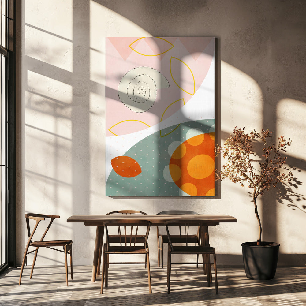 Vriendelijke kleuren Hilma 4 | Canvas