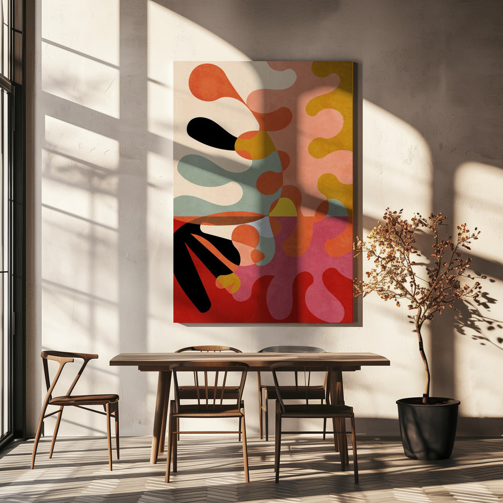 Warme kleuren Bauhaus Geometry5 | Canvas