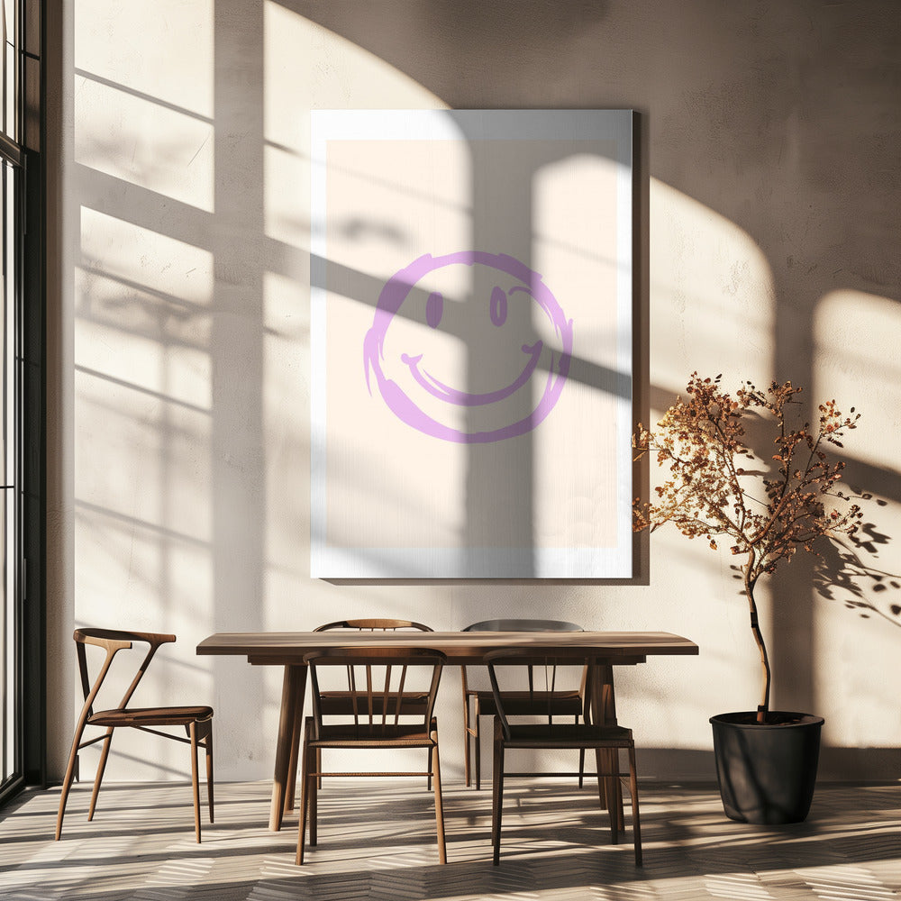 Paarse Smiley | Canvas