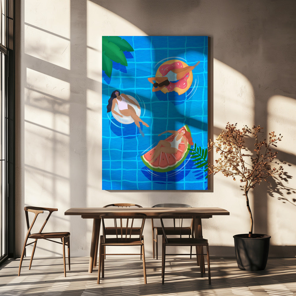 Zwembad Dames | Canvas