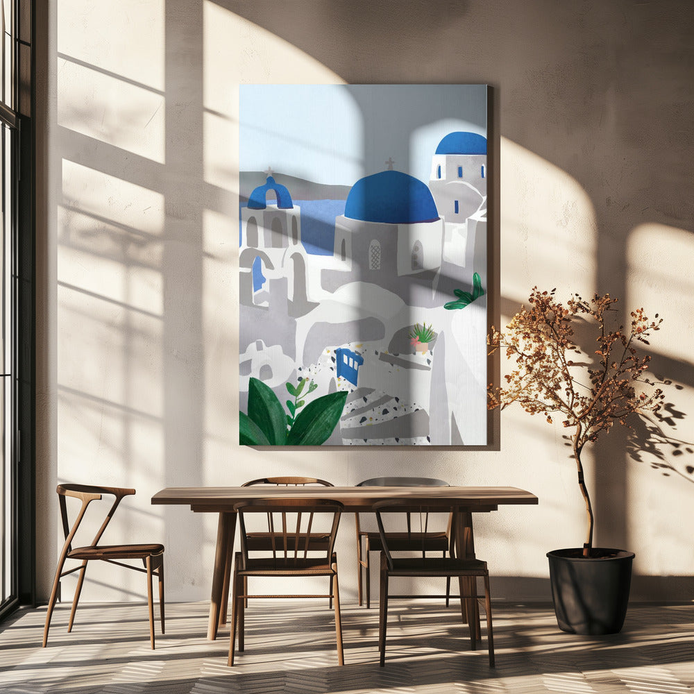 Santorini eiland | Canvas