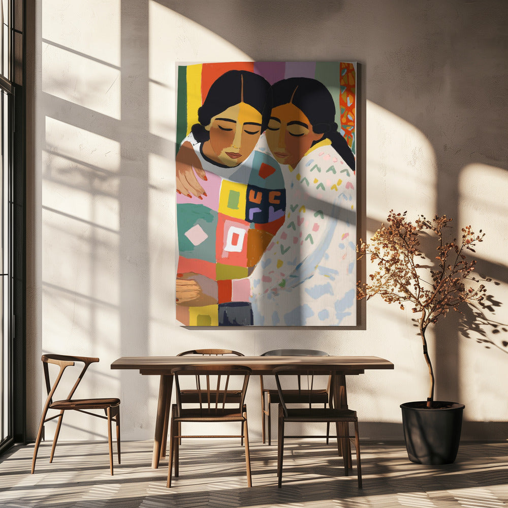 Warme knuffel | Canvas