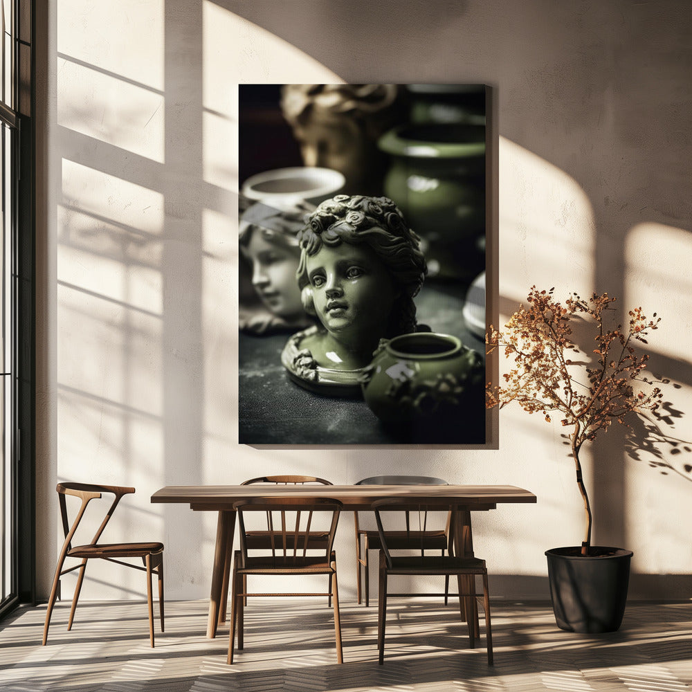 Smaragdgroene reflecties | Canvas