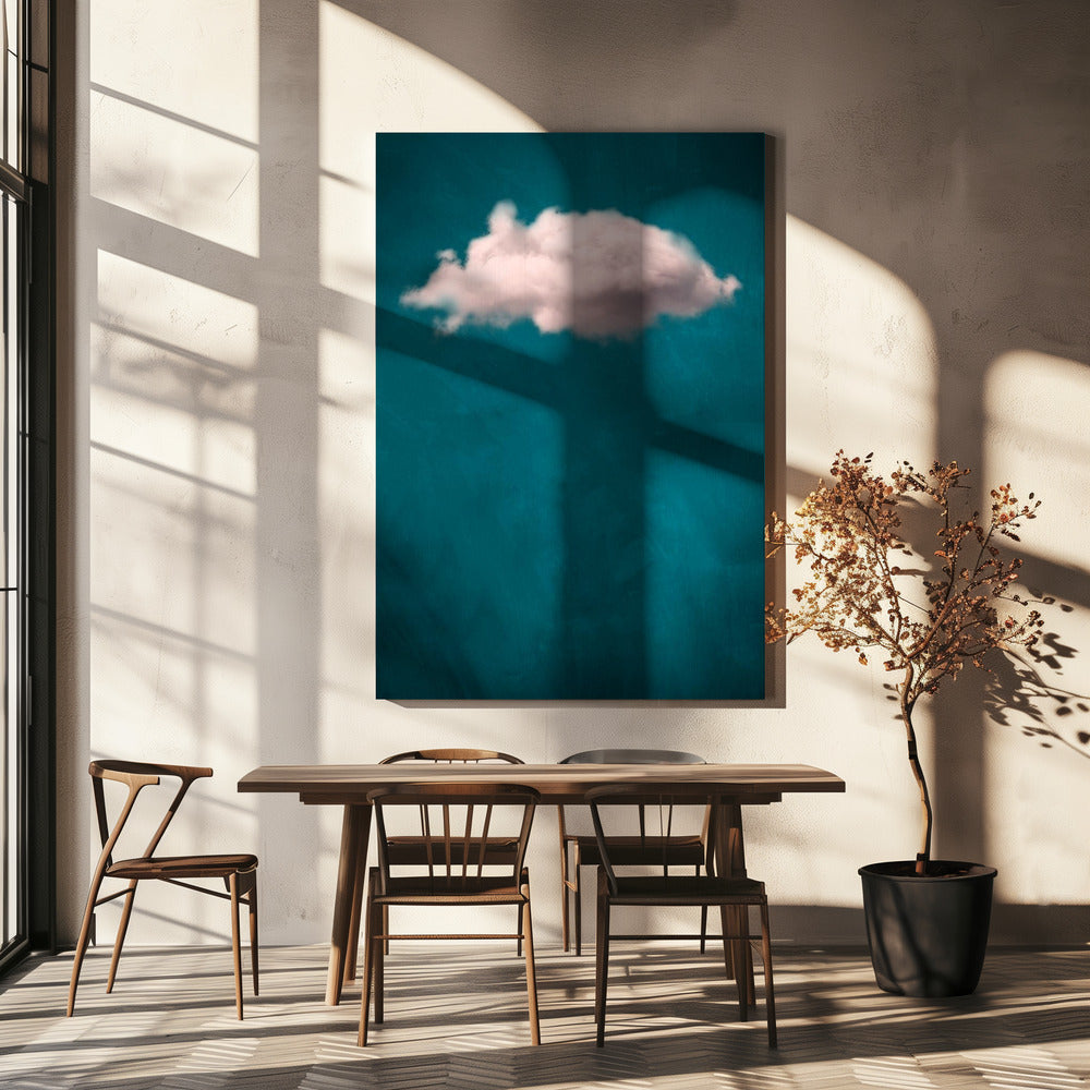 Teal / Blush Cloud No 1 | Canvas
