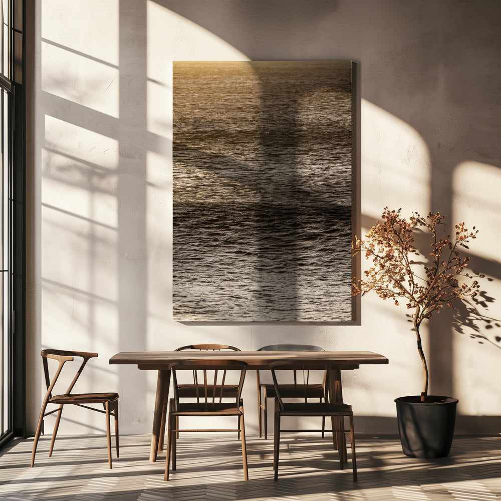 Gouden vloedgolven | Canvas
