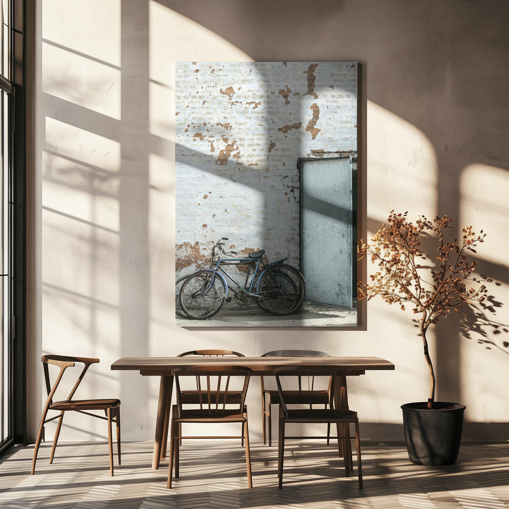 Rustieke fietsscène | Canvas