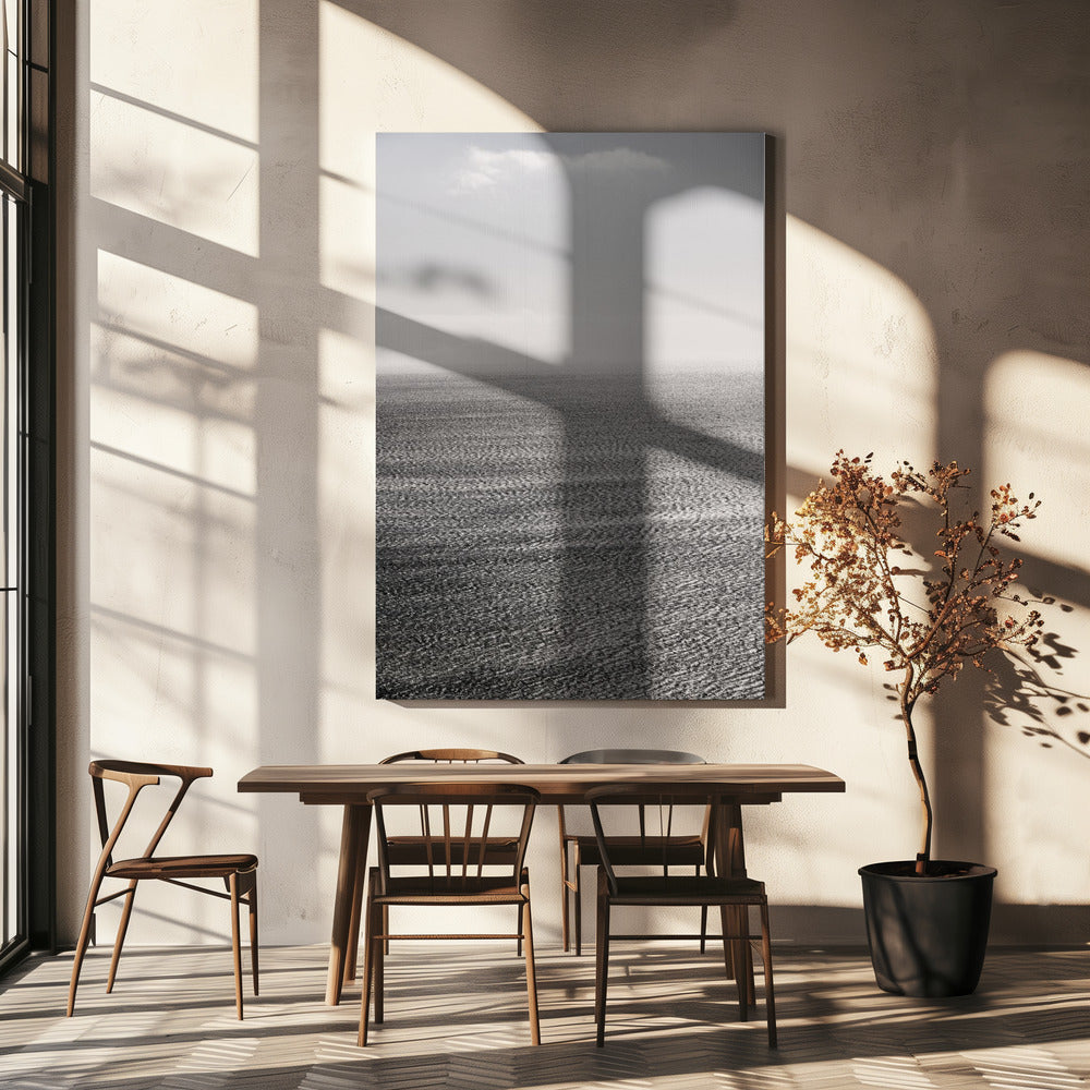 Zilveren Zee Sereniteit | Canvas
