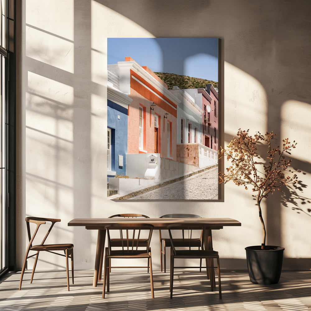 Kleurrijke straatrij | Canvas