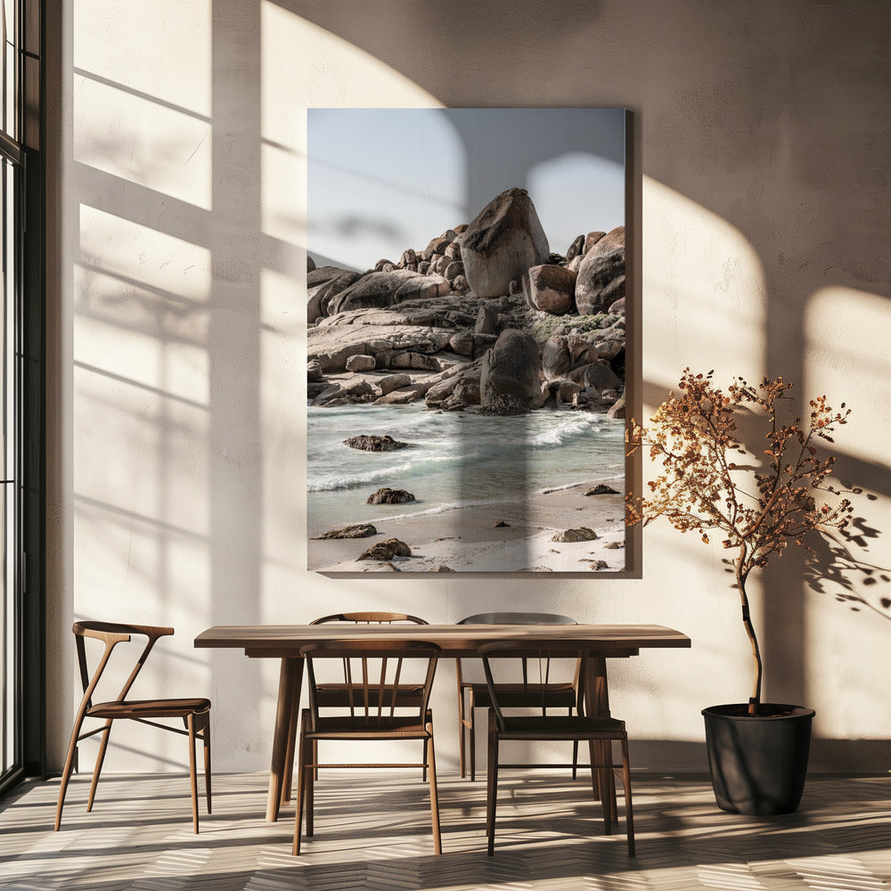 Rotsachtige kustlijn gelukzaligheid | Canvas
