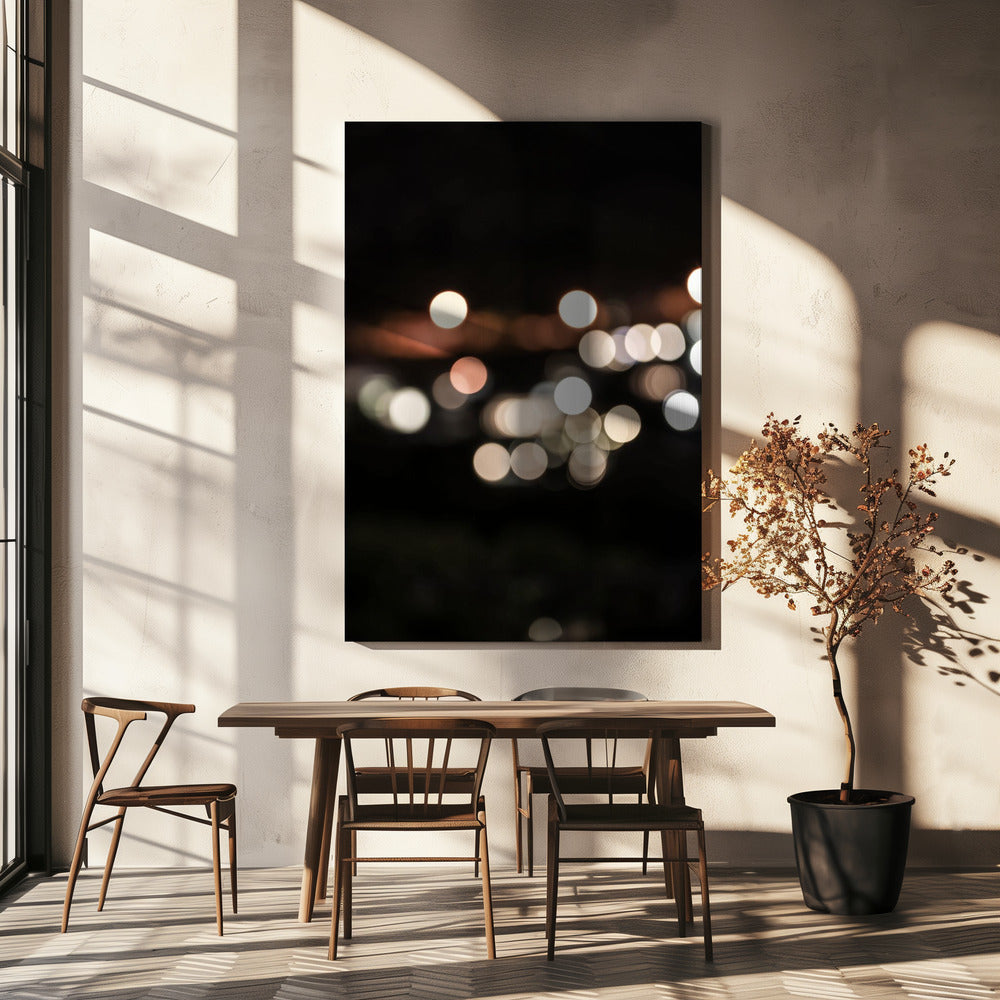 Stadslichten vervagen | Canvas