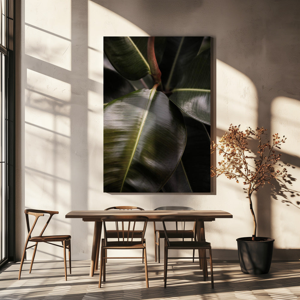 Glanzende blad elegantie | Canvas