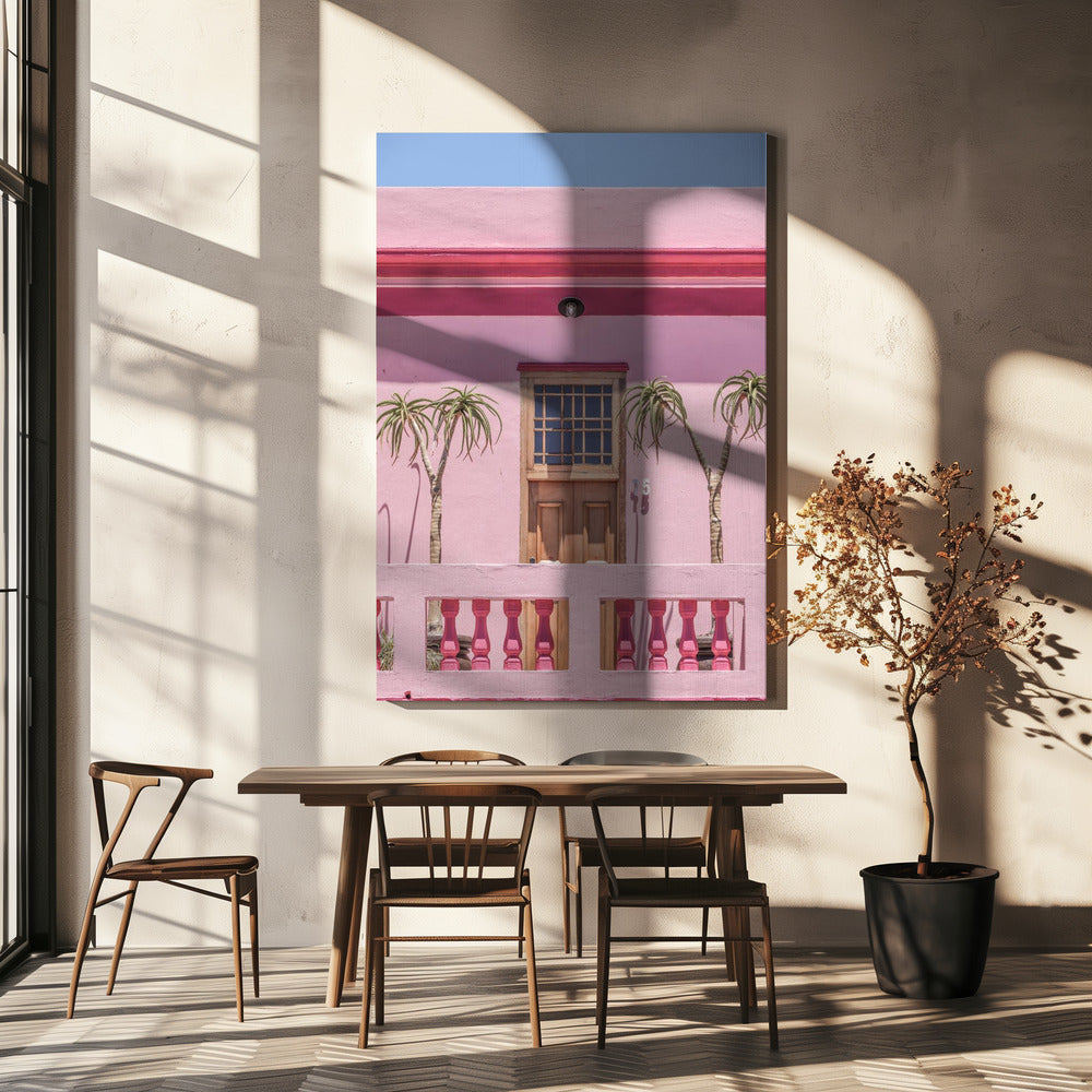 Perzikkleurige gevel | Canvas