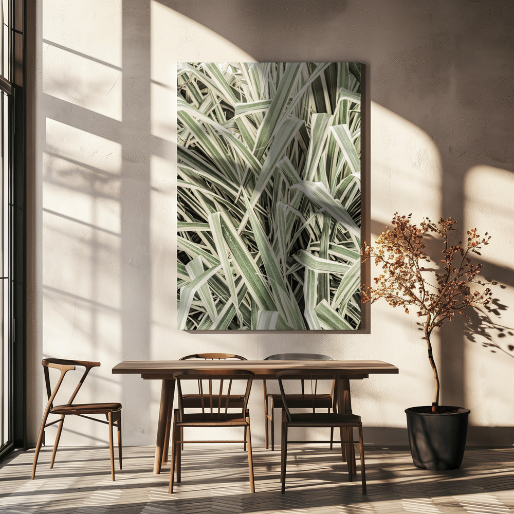 Groene strepen | Canvas