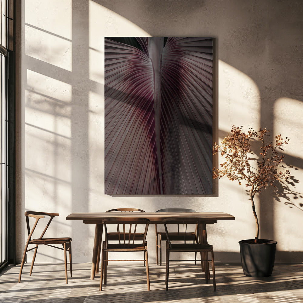 Karmozijnrode bladnerven | Canvas