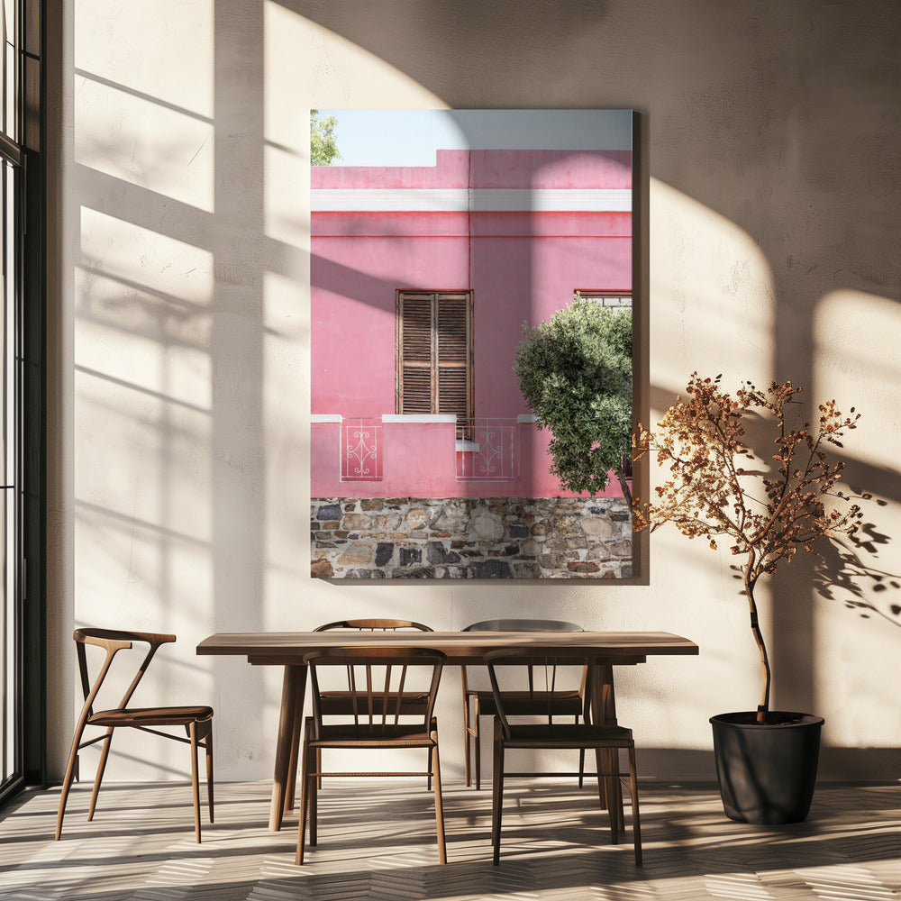 Roze Gevel Sereniteit | Canvas