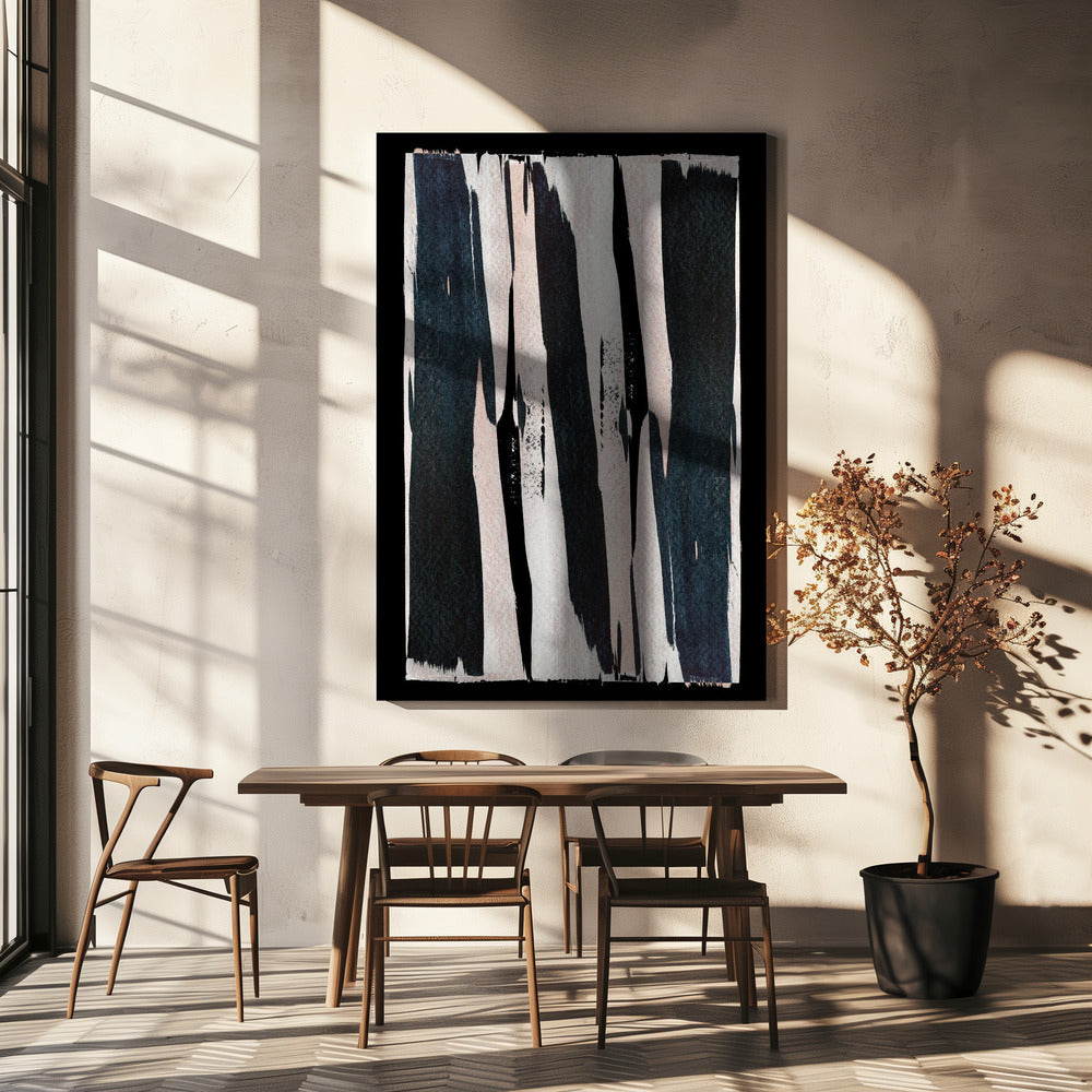 Monochrome strepen | Canvas