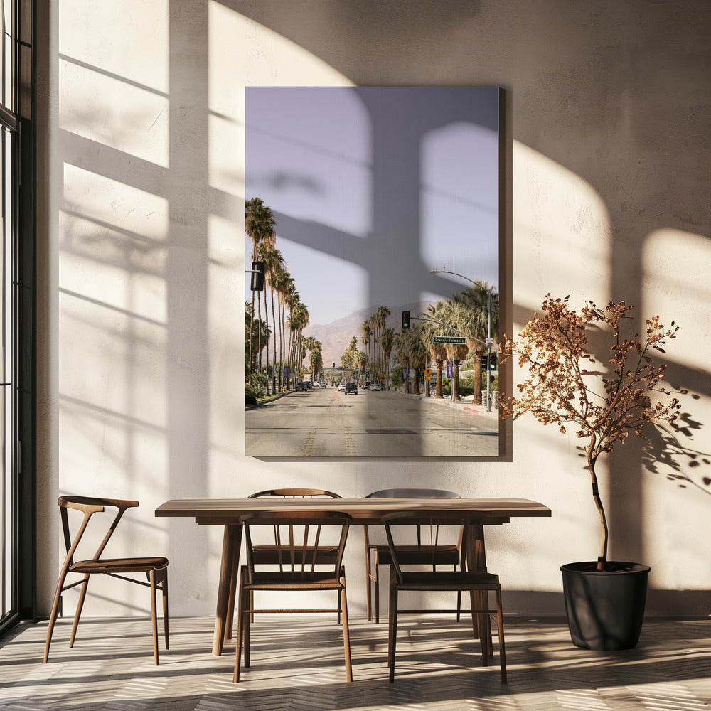 Laan met palmbomen | Canvas