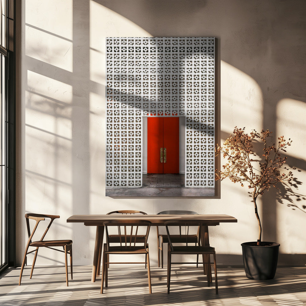 Vibrant Orange Door | Canvas