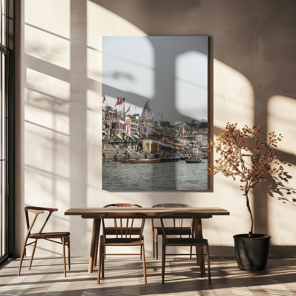 Ganges Riverside Scene | Canvas