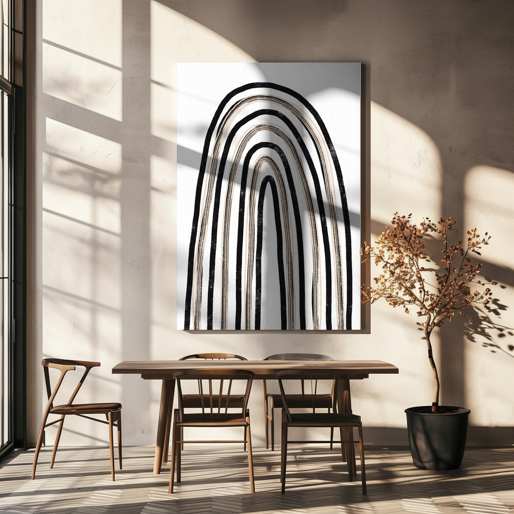 Monochrome bogen | Canvas