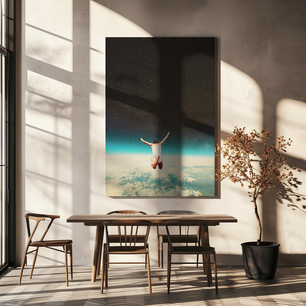 Vallen met een verborgen glimlach | Canvas