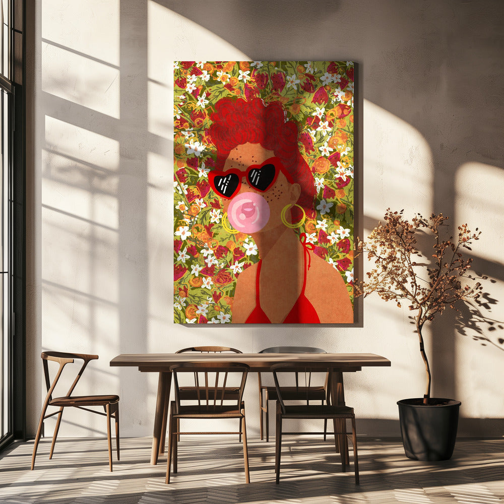 Aardbeiendame | Canvas