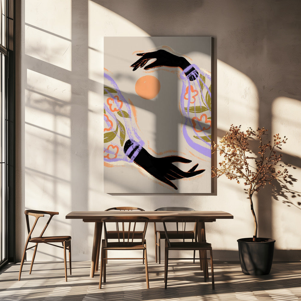 Omarm de zon | Canvas