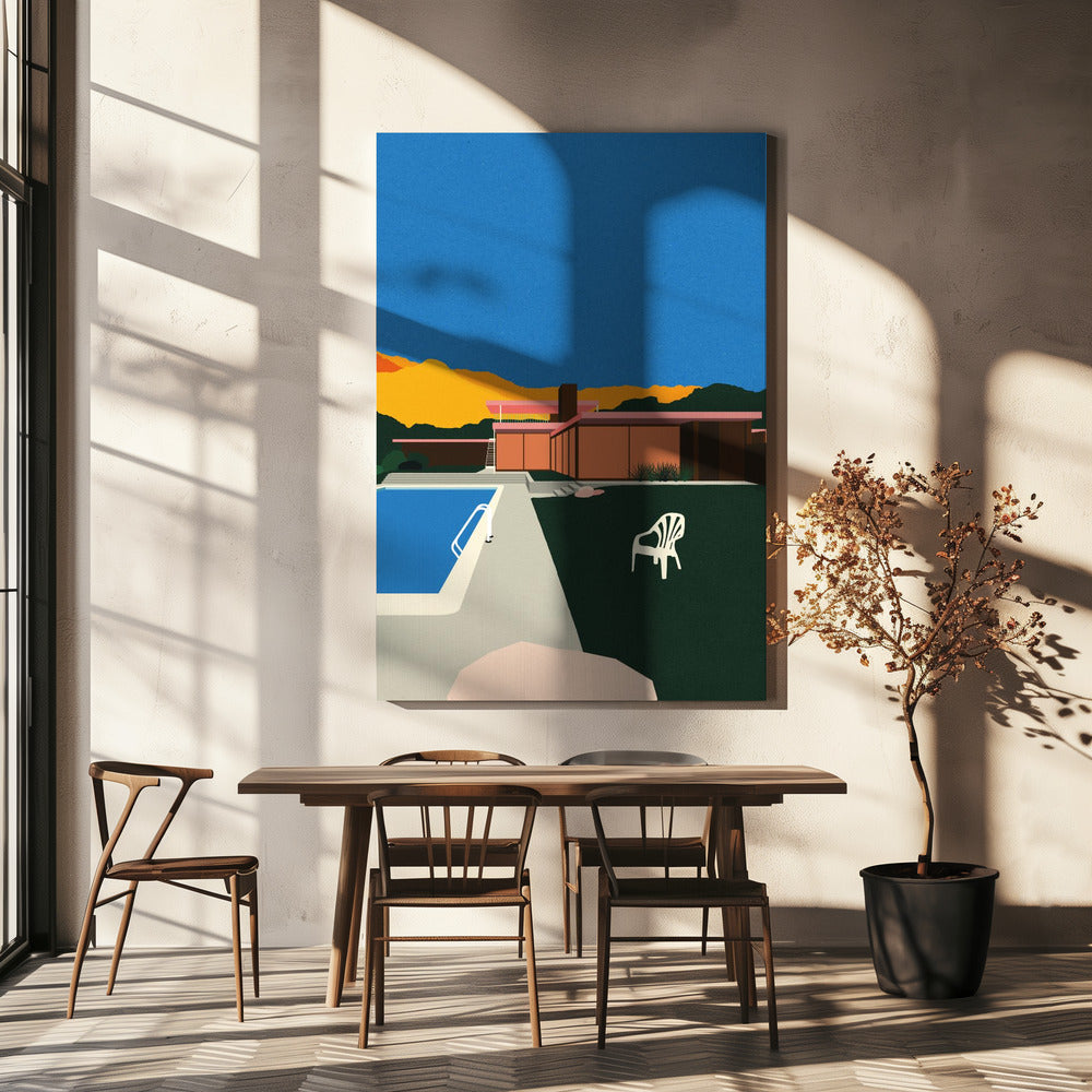 Kaufmann Desert House aan het zwembad | Canvas