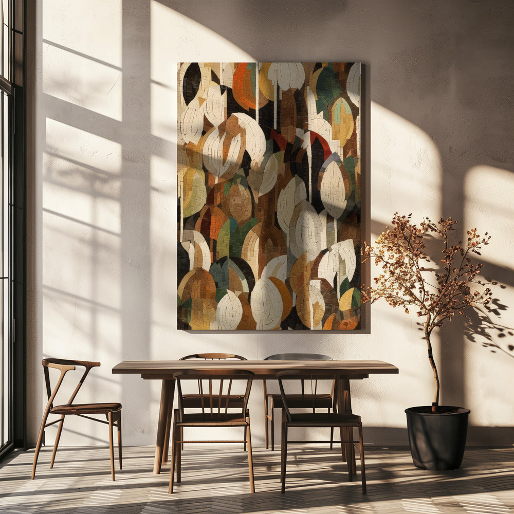 Mozaïek Bos Levendigheid | Canvas