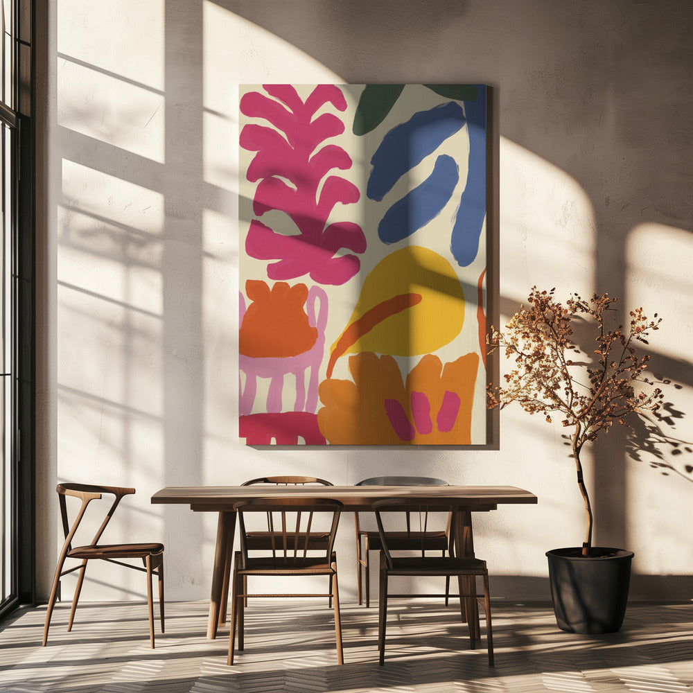 Gedurfde bloemendans | Canvas