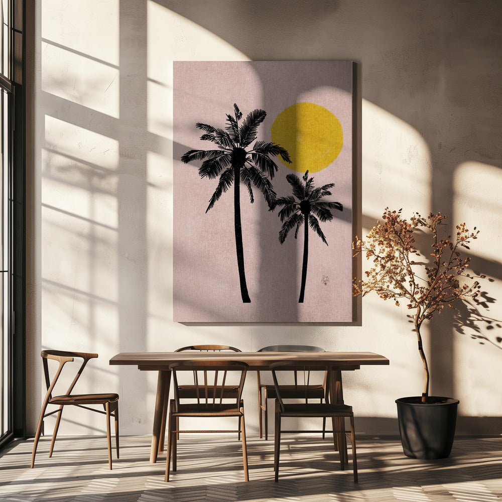 Roze Bg Palmboom Erum Khalili.png | Canvas